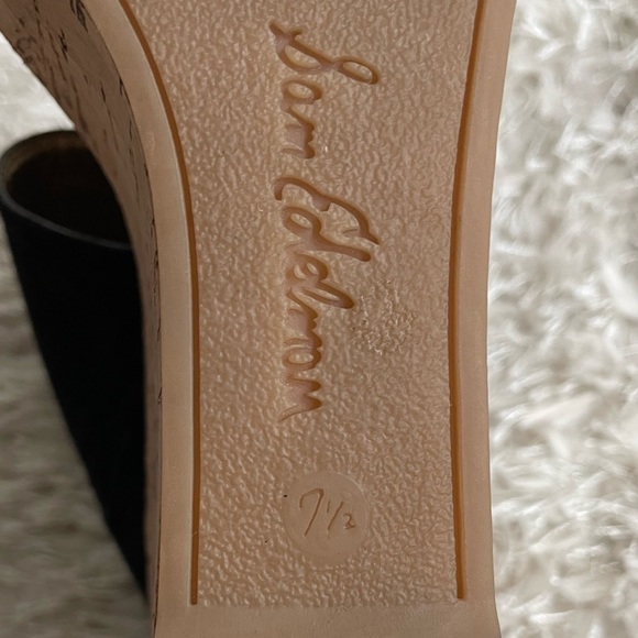 Sam Edelman Dali Black Suede Sandal Wedge - Picture 7 of 9
